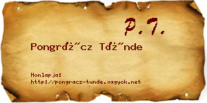 Pongrácz Tünde névjegykártya